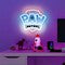 Karājamā LED neona gaisma uz organiskā stikla ar Paw Patrol logotipu, 40 × 40 cm, melna, USB