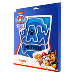 Karājamā LED neona gaisma uz organiskā stikla ar Paw Patrol logotipu, 40 × 40 cm, melna, USB