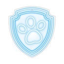 Karājamā LED neona gaisma uz organiskā stikla ar Paw Patrol ķepas simbolu, 40 × 40 cm, melna, USB