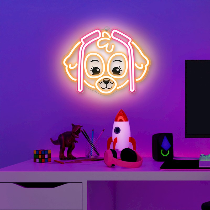 LED neona dekors uz plexiglass – Paw Patrol, Skye, OW-130546
