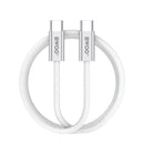 BWOO 240 W pīts USB-C uz USB-C kabelis 1 m balts ātrai uzlādei un datu pārraidei