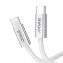 BWOO 240 W pīts USB-C uz USB-C kabelis 1 m balts ātrai uzlādei un datu pārraidei