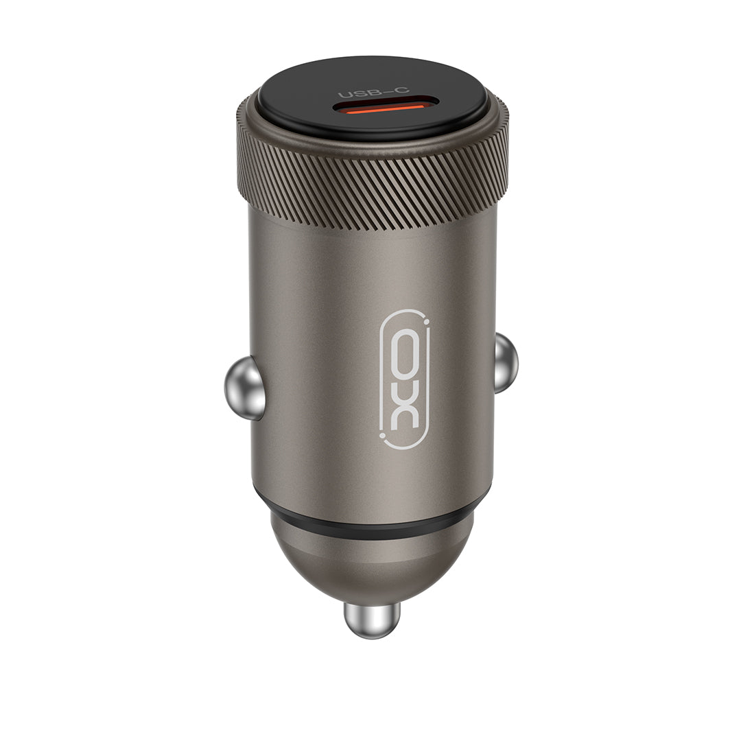 XO CC70 auto lādētājs, 30 W, USB-C PD, melns