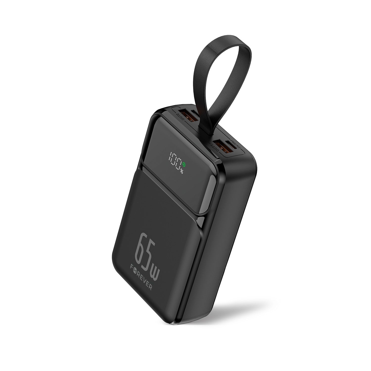 Forever TB-400 ārējais akumulators, 20000mAh, 65W, PD/QC, melns