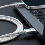 Forever Vibe USB-C–USB-C kabelis, 60W, 1m, sudraba