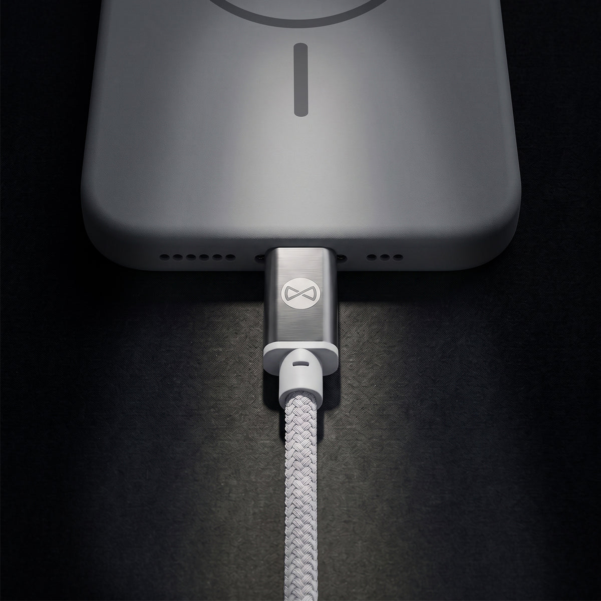 Forever Vibe USB-C–USB-C kabelis, 60W, 1m, sudraba