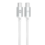 Forever Vibe USB-C–USB-C kabelis, 60W, 1m, sudraba