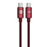 Forever Vibe USB-C–USB-C kabelis, 60W, 1m, bordo