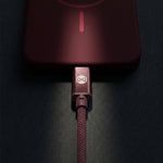 Forever Vibe USB-C–USB-C kabelis, 60W, 1m, bordo
