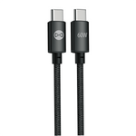 Forever Vibe USB-C–USB-C kabelis, 60W, 1m, tumši pelēks