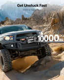 EVOR elektriskā vinča, 4 500 kg vilkšanas jauda, 12 V līdzstrāvas kravas auto vinča ar Φ8,3 mm × 19,8 m tērauda trosi, bezvadu un vadu tālvadība, IP55 ūdensizturība SUV, Jeep, piekabju, laivu un bezceļu transportlīdzekļu vilkšanai