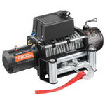 VEVOR elektriskā vinča, 12 V, vilkšanas jauda 5400 kg, tērauda trose Ø9,1 mm × 26 m, bezvadu un vadu tālvadība, piemērota SUV, Jeep, piekabēm, laivām un bezceļu transportlīdzekļiem