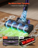 EVOR bezvadu putekļsūcējs ar maksimālo 25 kPa sūkšanas jaudu, uzlādējamu pret sapīšanos izturīgu konstrukciju, putekļu tvertni un 35 minūšu darbības laiku, viegls rokas putekļsūcējs mājai, paklājiem, mājdzīvnieku spalvām un cietām grīdām