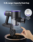 EVOR bezvadu putekļsūcējs ar maksimālo 25 kPa sūkšanas jaudu, uzlādējamu pret sapīšanos izturīgu konstrukciju, putekļu tvertni un 35 minūšu darbības laiku, viegls rokas putekļsūcējs mājai, paklājiem, mājdzīvnieku spalvām un cietām grīdām