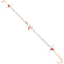 V-veida ķēdes stropes, 4 360 kg darba slodzes limits, 8 mm x 0,9 m G80 vilkšanas ķēde ar RTJ āķu komplektu, DOT sertificēta, ar galvanizētu pārklājumu, mangāna tērauds un D-veida skava, piemērota celšanas un pārvietošanas darbiem