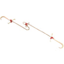 V-veida ķēdes stropes, 4 360 kg darba slodzes limits, 8 mm x 0,9 m G80 vilkšanas ķēde ar RTJ āķu komplektu, DOT sertificēta, ar galvanizētu pārklājumu, mangāna tērauds un D-veida skava, piemērota celšanas un pārvietošanas darbiem