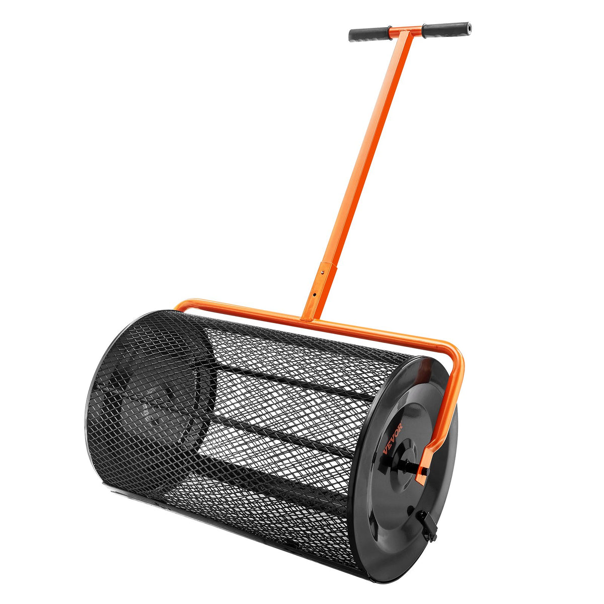 VEVOR Komposta Izkliedētājs, Regulējams Rokturs 62–65 cm, 61 cm Platums, Pulverkrāsots Tērauda Sietiņu Grozs, Mēslojuma, Augsnes, Komposta Izkliedēšanai