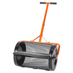 VEVOR Compost Spreader: 61 cm wide peat and seed spreader with a T-handle, 3 height adjustment levels, powder-coated steel garden compost roller for sowing grass and spreading fertilizer