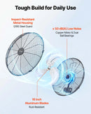 VEVOR sienas ventilators, 450mm, IP44, 3 ātrumi, liels gaisa plūsmas attālums, regulējams rotācijas leņķis, jaudīgs, rūpniecībai, komerctelpām, garāžām, darbnīcām un sporta zālēm