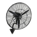 VEVOR sienas ventilators 610 mm, pie sienas pakarināms ventilators ar oscilāciju, miglošanas funkciju, IP44 aizsardzības klase, 3 ātrumi, jaudīga gaisa plūsma, mehāniska vadība, paredzēts rūpnieciskai, komerciālai lietošanai, garāžām un darbnīcām