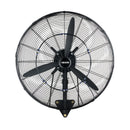 VEVOR sienas ventilators 610 mm, pie sienas pakarināms ventilators ar oscilāciju, miglošanas funkciju, IP44 aizsardzības klase, 3 ātrumi, jaudīga gaisa plūsma, mehāniska vadība, paredzēts rūpnieciskai, komerciālai lietošanai, garāžām un darbnīcām