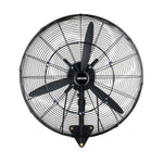VEVOR sienas ventilators 610 mm, pie sienas pakarināms ventilators ar oscilāciju, miglošanas funkciju, IP44 aizsardzības klase, 3 ātrumi, jaudīga gaisa plūsma, mehāniska vadība, paredzēts rūpnieciskai, komerciālai lietošanai, garāžām un darbnīcām
