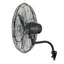 VEVOR sienas ventilators 610 mm, pie sienas pakarināms ventilators ar oscilāciju, miglošanas funkciju, IP44 aizsardzības klase, 3 ātrumi, jaudīga gaisa plūsma, mehāniska vadība, paredzēts rūpnieciskai, komerciālai lietošanai, garāžām un darbnīcām