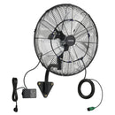 VEVOR sienas ventilators, 505mm, ar svārstību un miglas funkciju, tālvadības pulti, IP44, 3 ātrumi, 18h taimeris, temperatūras kontrole, rūpniecībai, komerctelpām, garāžām, darbnīcām un sporta zālēm