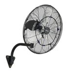 VEVOR sienas ventilators, 505mm, ar svārstību un miglas funkciju, tālvadības pulti, IP44, 3 ātrumi, 18h taimeris, temperatūras kontrole, rūpniecībai, komerctelpām, garāžām, darbnīcām un sporta zālēm