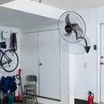 VEVOR 73W sienas ventilators, metāla, 44.5 cm, 3 ātrumi, max jauda 4000 CFM