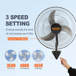 Sienas ventilators metāla 49 cm 3 ātrumi