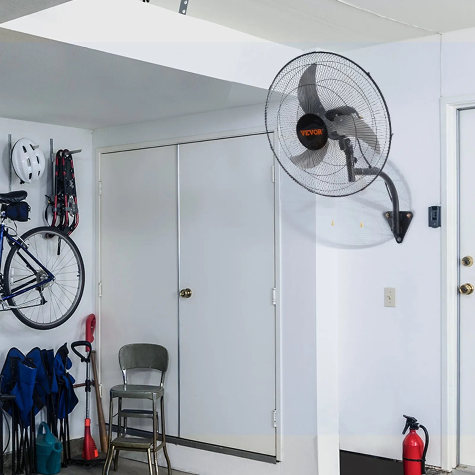 Sienas ventilators metāla 49 cm 3 ātrumi