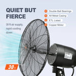 61 cm oscilējošs sienas miglotājs ventilators metāla 3 ātrumi 115 W