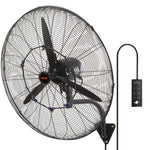 VEVOR Oscilējošs sienas ventilators ar miglu – 74,9 cm metāla ventilators ar 3 ātrumiem
