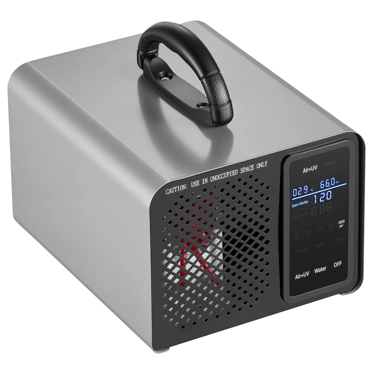 VEVOR ozona ģenerators 36 000 mg/h, komerciāla ozona iekārta ar 15 s aizkavētu palaišanu, zonu balstītu taimeri un LCD skārienekrānu, industriāls smaku neitralizators automašīnām, dūmiem un mājoklim, līdz 300 m²