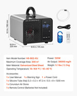 VEVOR ozona ģenerators 36 000 mg/h, komerciāla ozona iekārta ar 15 s aizkavētu palaišanu, zonu balstītu taimeri un LCD skārienekrānu, industriāls smaku neitralizators automašīnām, dūmiem un mājoklim, līdz 300 m²