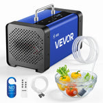 VEVOR ozona ģenerators 45 000 mg/h, komerciāla ozona iekārta ar 15 s aizkavētu palaišanu, divu šļūteņu ūdens režīmu un LCD skārienekrānu, industriāls smaku neitralizators automašīnām, dūmiem un mājoklim, līdz 350 m²
