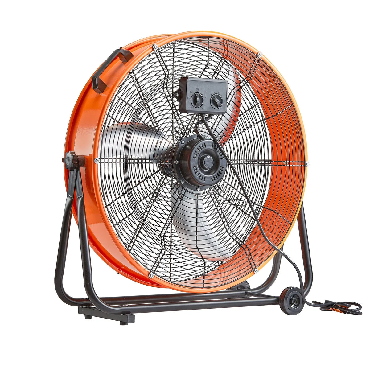 VEVOR Rūpnieciskais grīdas ventilators 61 cm, 3 ātrumi, taimeris, noliktavām
