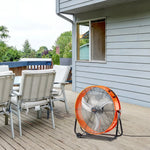 VEVOR Rūpnieciskais grīdas ventilators 61 cm, 3 ātrumi, taimeris, noliktavām