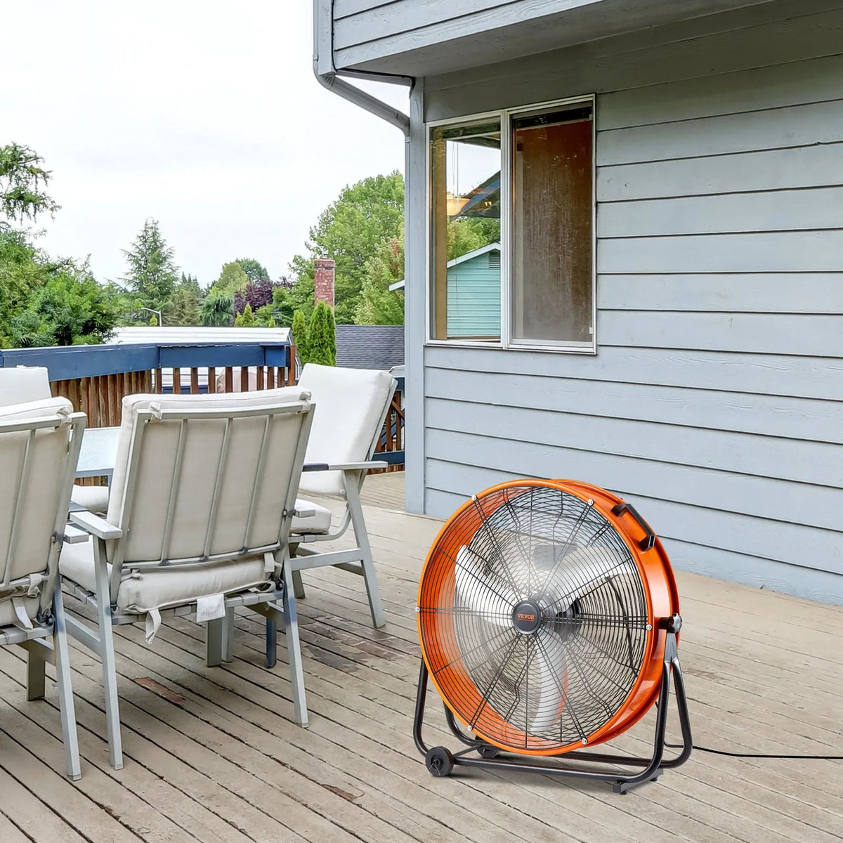 Rūpnieciskais grīdas ventilators 61 cm, 3 ātrumi, 14 600 m³/h, noliktavām