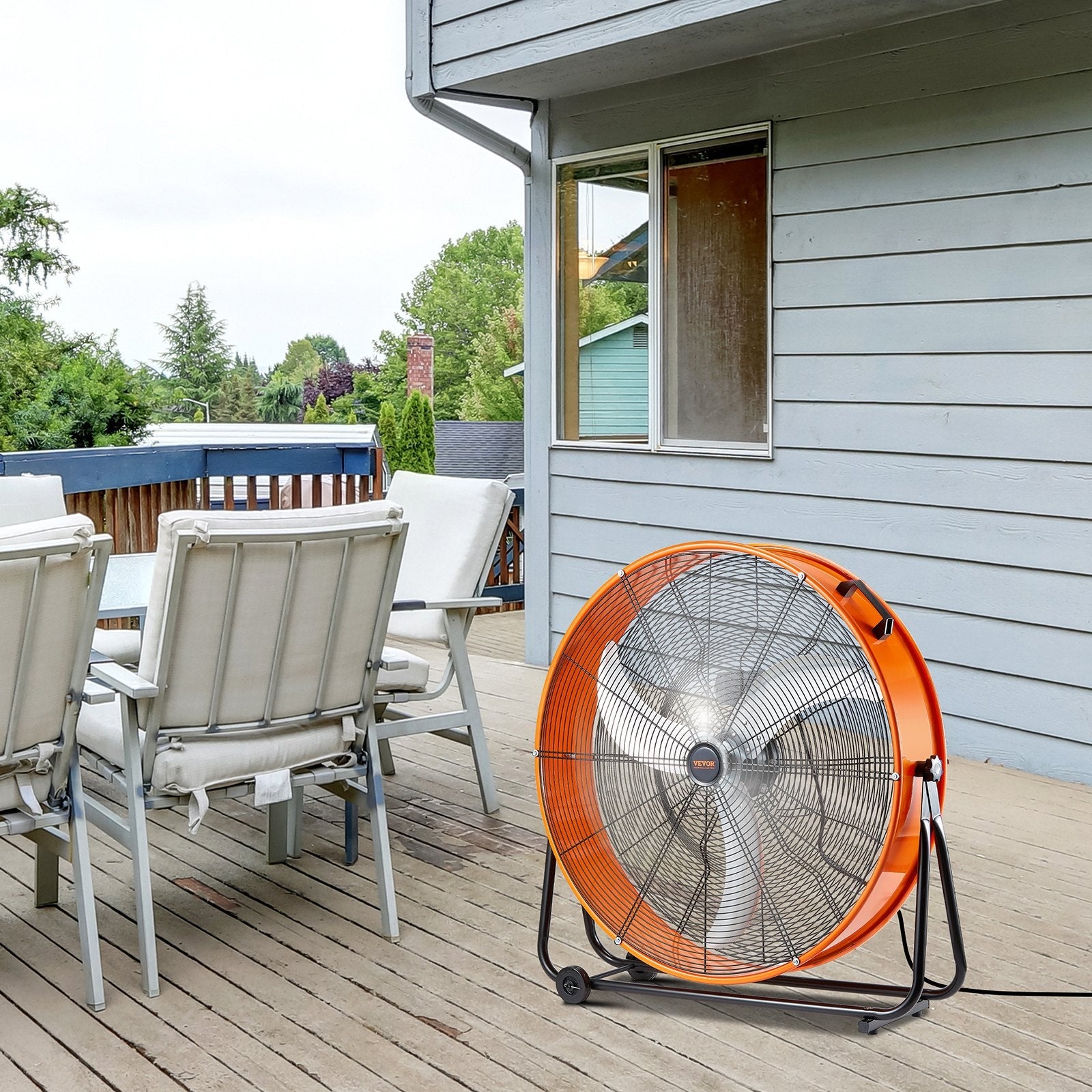 VEVOR 76.2 cm rūpnieciskais ventilators, augstas plūsmas, 3 ātrumi, 13000 CFM, noliktavai