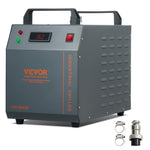 VEVOR CW-3000 ir gaisa industriālais ūdens dzesētājs ar 12L ūdens tvertnes ietilpību un 12 litru/minūtes maksimālo plūsmas ātrumu, ideāli piemērots lāzera gravēšanas mašīnu dzesēšanai un lāzera caurules dzesēšanas sistēmai.