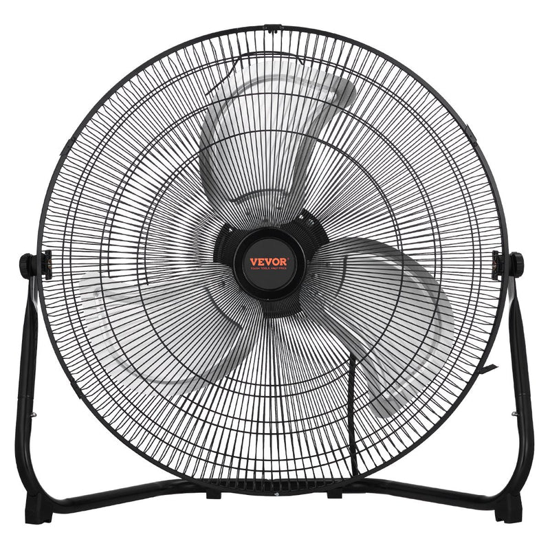 VEVOR 50 cm grīdas ventilators, 3 ātrumi, 360° regulējams leņķis, jaudīgs rūpnieciskais ventilators