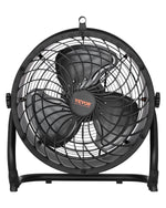 VEVOR 35 cm grīdas ventilators, 3 ātrumi, 360° regulējams leņķis, jaudīgs rūpnieciskais ventilators