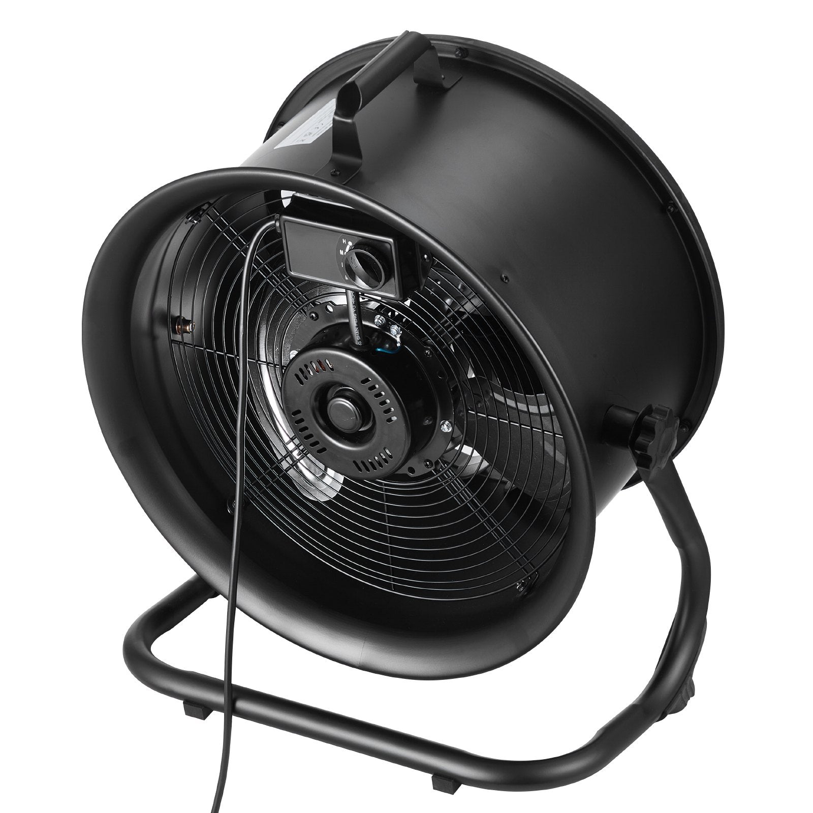 VEVOR 35 cm grīdas ventilators, 3 ātrumi, 360° regulējams leņķis, jaudīgs rūpnieciskais ventilators