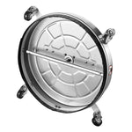 VEVOR nerūsējošā tērauda virsmu tīrītājs augstspiediena mazgātājam, 610 mm, ar 4 riteņiem, 27 580 kPa spiedienu, 3/8 ātro savienojumu, 2 sprauslām un dubulto rokturi, piemērots betona, terases un ietvju tīrīšanai
