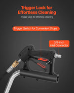 VEVOR 51 cm augstspiediena mazgātāja virsmas tīrītājs ar 4 riteņiem un diviem rokturiem, maksimālais spiediens 4000 PSI
