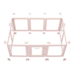 VEVOR suņu dzemdību kaste, 154 x 100 x 60 cm, plastmasas kucēnu manēža vidēja izmēra suņiem, ūdensizturīga caurspīdīga konstrukcija ar logiem un durvju slēdzeni, viegli tīrāma, izturīga, piemērota suņiem un kaķiem