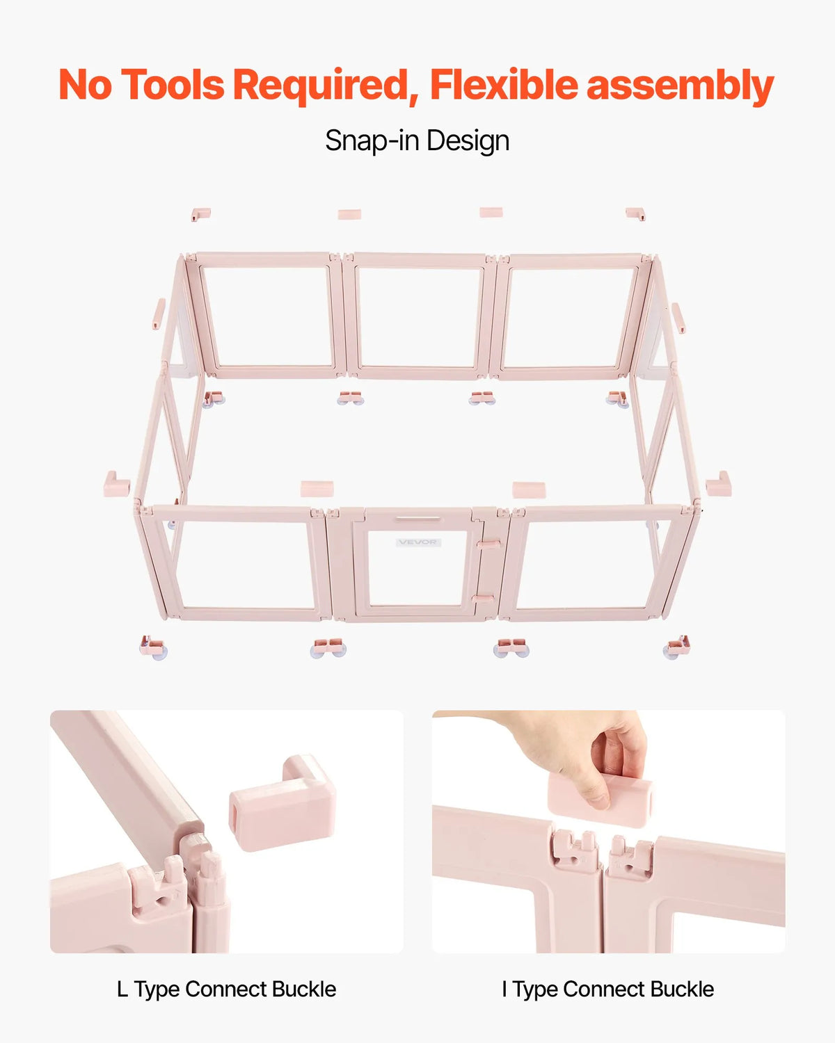 VEVOR suņu dzemdību kaste, 154 x 100 x 60 cm, plastmasas kucēnu manēža vidēja izmēra suņiem, ūdensizturīga caurspīdīga konstrukcija ar logiem un durvju slēdzeni, viegli tīrāma, izturīga, piemērota suņiem un kaķiem