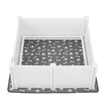 VEVOR kucēnu dzemdību kaste suņiem, 122 x 122 x 46 cm, PVC kucēnu manēža ar regulējamu ieejas augstumu un mazgājamu paklāju, izturīga pret deformāciju, piemērota lielo šķirņu suņiem, pienbalta